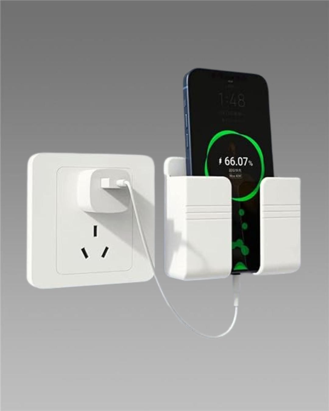 Wall Mounted Mobile Holder for Home improvement With Adhesive Strips& Charging Holder - buy online
