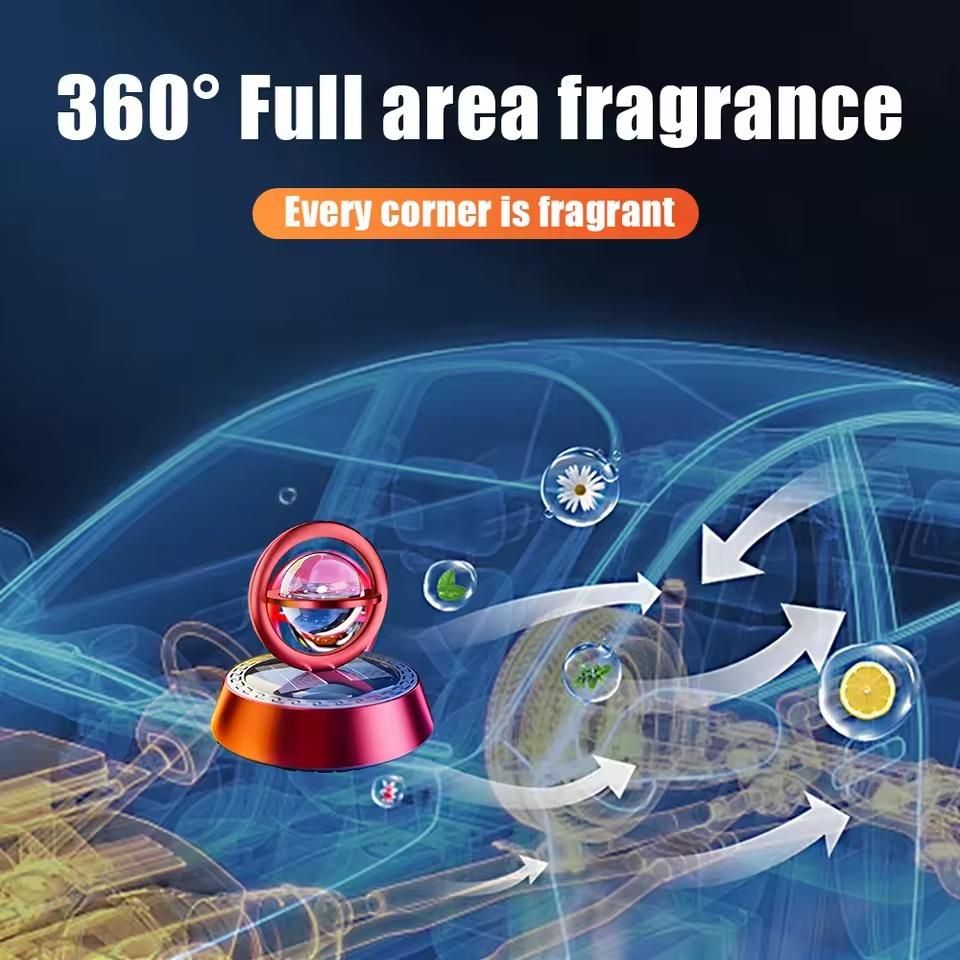 Solar Energy Rotate Car Perfume Diffuser & Decor
